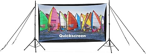 Amazon Com 11 Indoor Outdoor Ez Dual Tech Projector Screen For