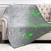 Dinosaur Toys Gifts for Boys Girls - Dino World Glow in The Dark Blanket Best Birthday Christmas Valentines Easter Presents for Kids Toddler Age 1 2 3 4 5 6 7 8 9 10 Years Old Child Soft Throw 50"x60"