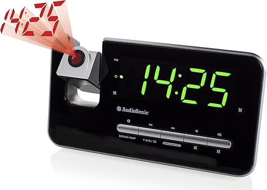 Audiosonic CL-1492 – Reloj despertador con dos alarmas, radio FM ...