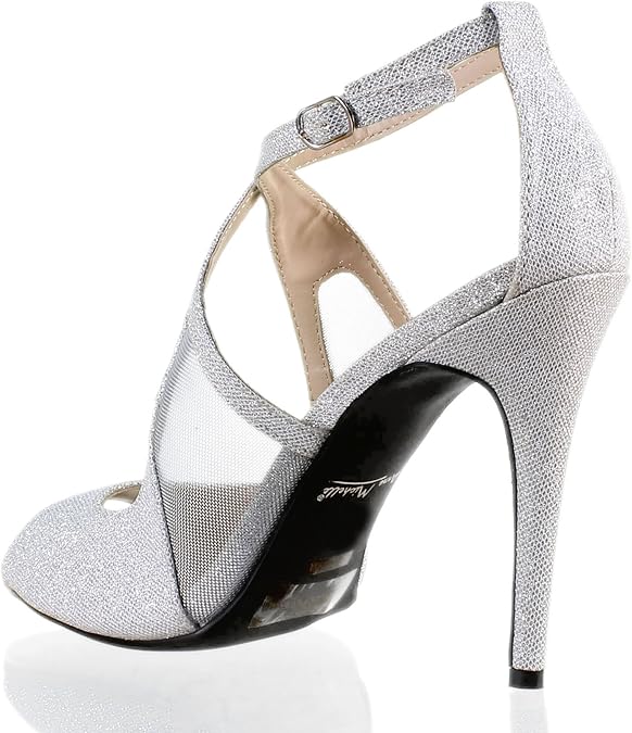 narrow silver dress shoes