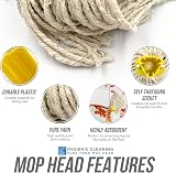 TDBS Mop Heads Replacement Colour Coded Self Threading Socket No.12 PY Pack of 5 view 2