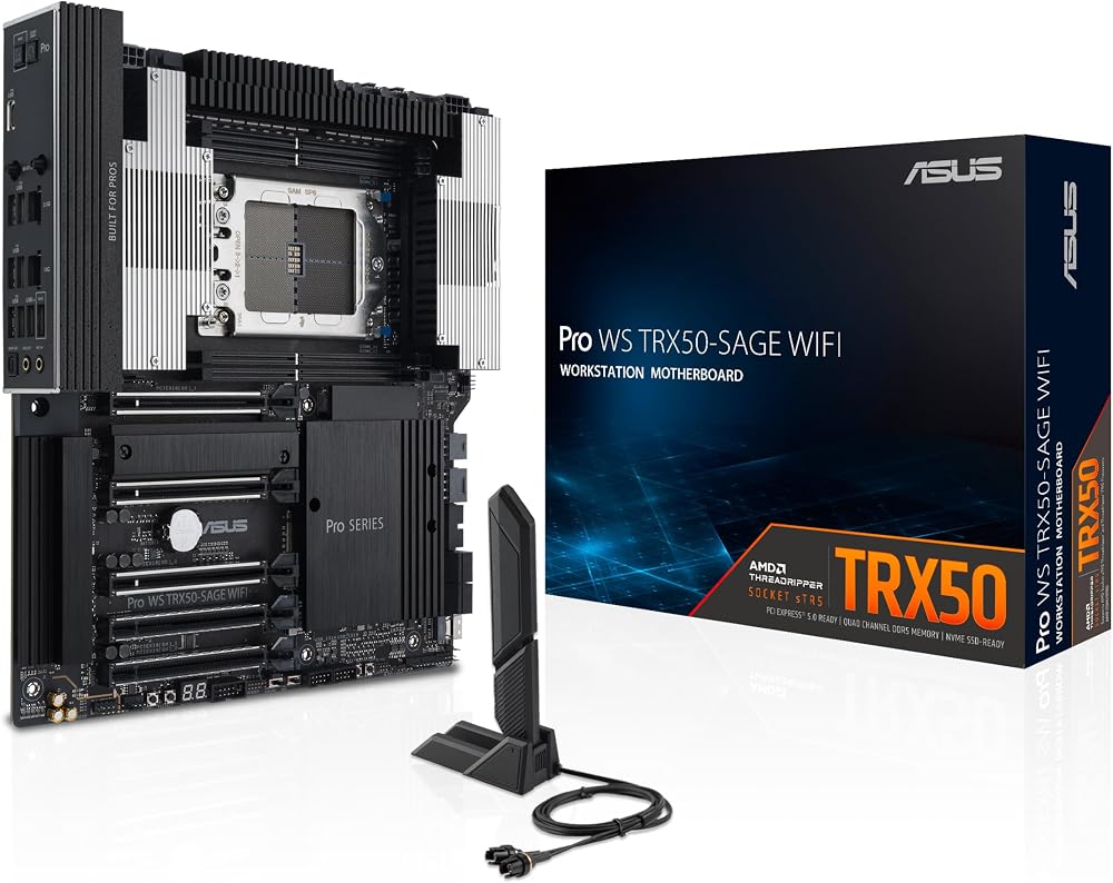 ASUS PRO WS TRX50 SAGE WIFI Motherboard DDR5 ECC sTR5 Socket AMD Ryzen