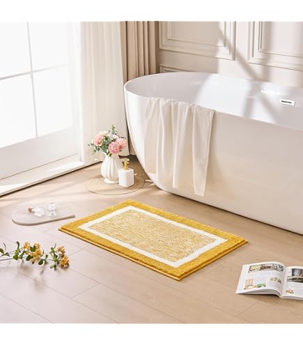 Amazon.com: Luxury Elegant Bath Rug Soft Absorbent Bathroom Mats