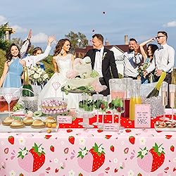 WNINK 4 Pack Strawberry Tablecloths Strawberry