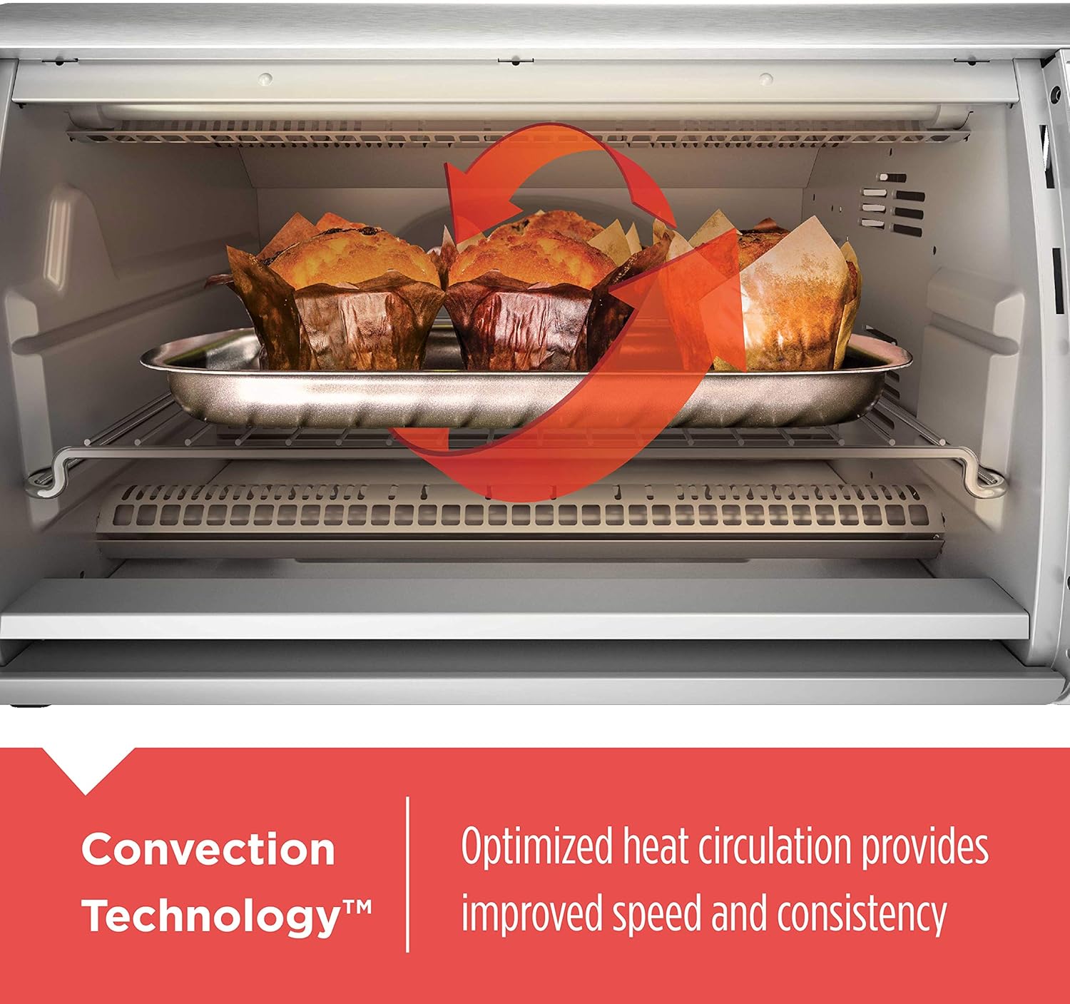 BLACK+DECKER Countertop Convection Toaster Oven, Silver, CTO6335S: Toaster Ovens: Kitchen & Dining