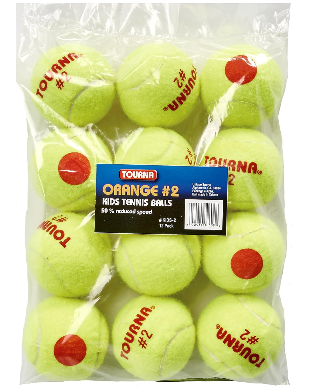 Tourna Low Compression Quickstart Tennis Balls for 60Feet