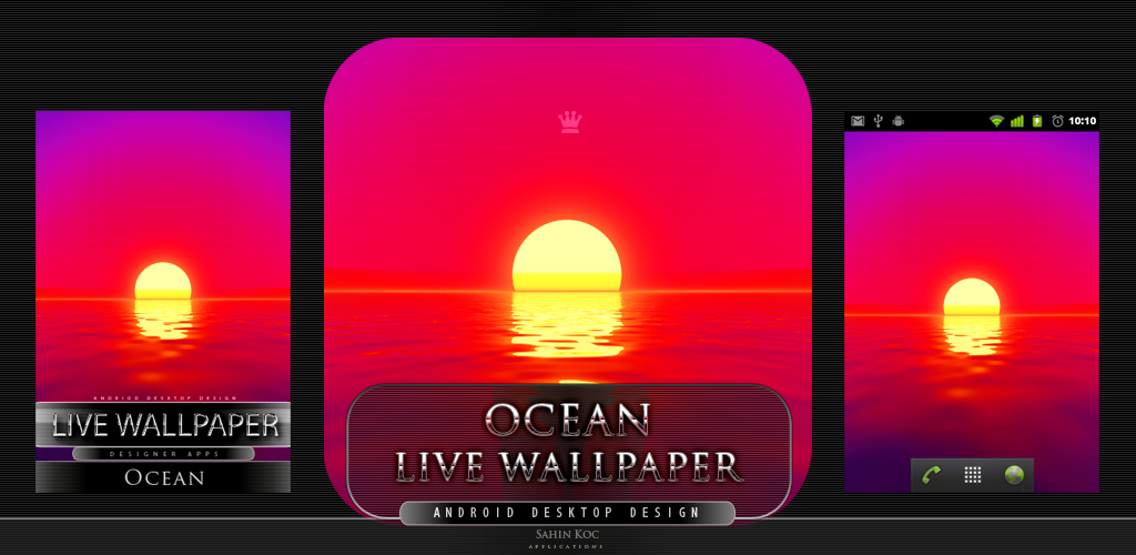Ocean live wallpaper Ocean Sunset 1 ( live theme live android live background live ocean live desktop live water live liquid  )