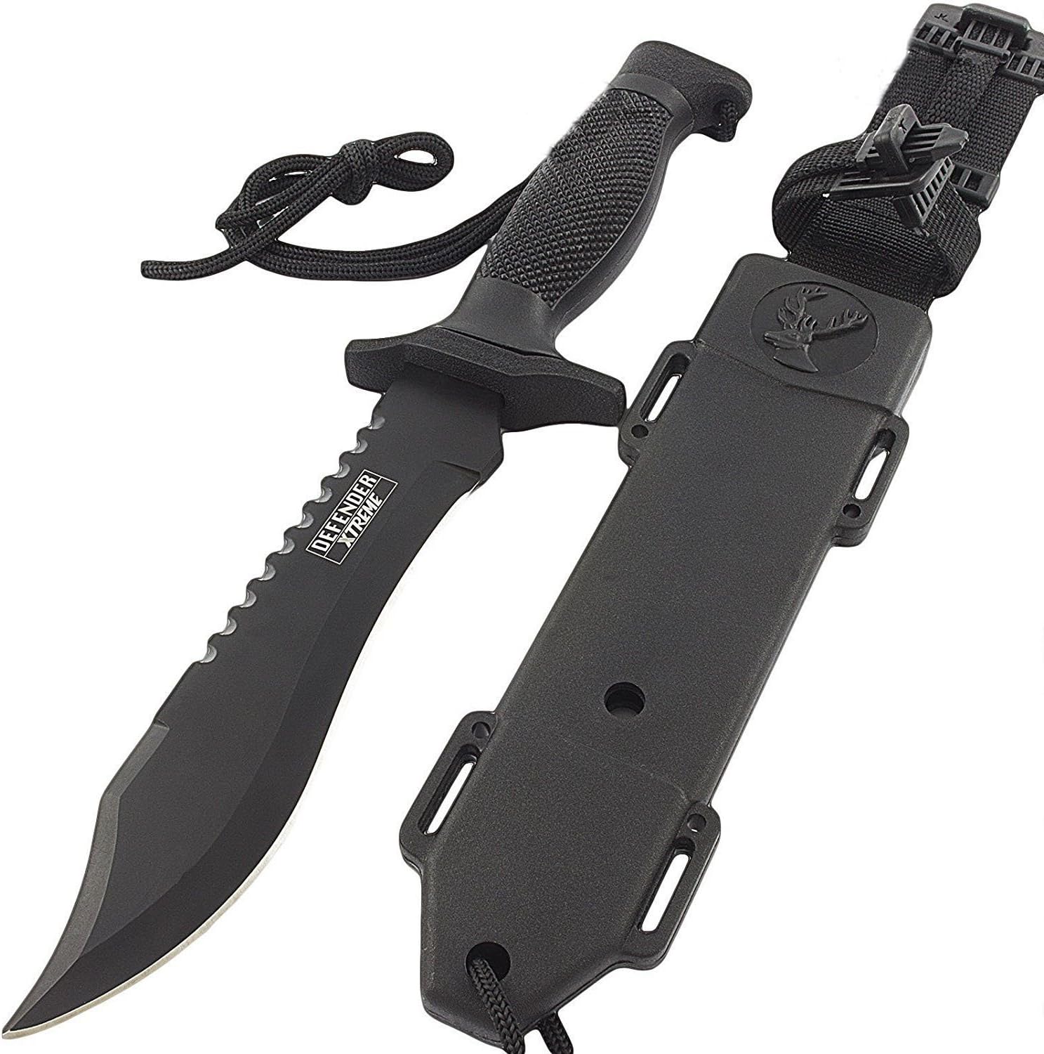 12" Tactical Bowie Survival Hunting Knife w/ Sheath Military Combat Fixed Blade