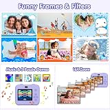 ASTGMI Kids Instant Print Selfie Camera 1080P 32GB Purple 3-12 Years view 3