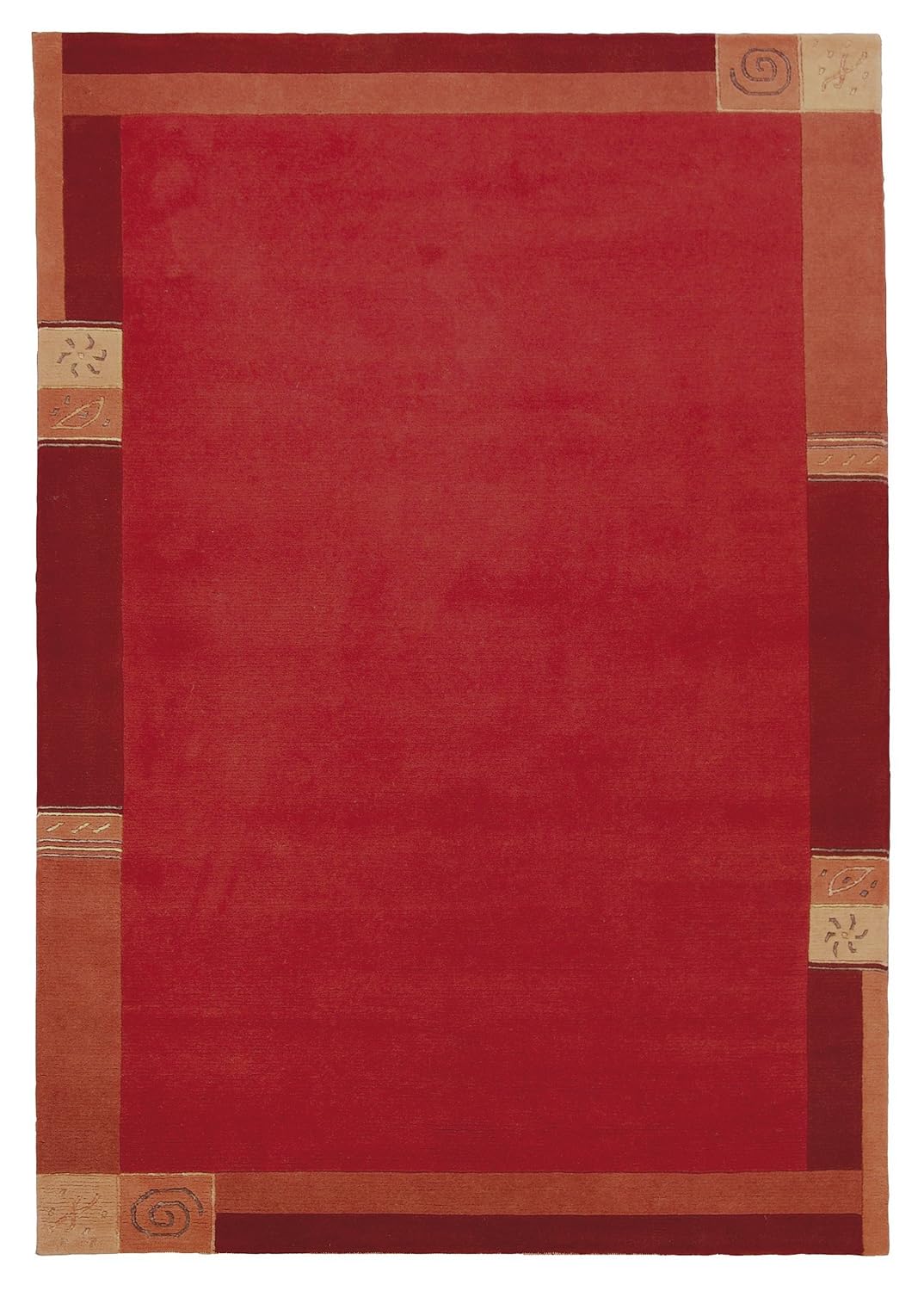 Teppichwelt Sona Lux Nepal Teppich Handgeknupft Rot Grosse