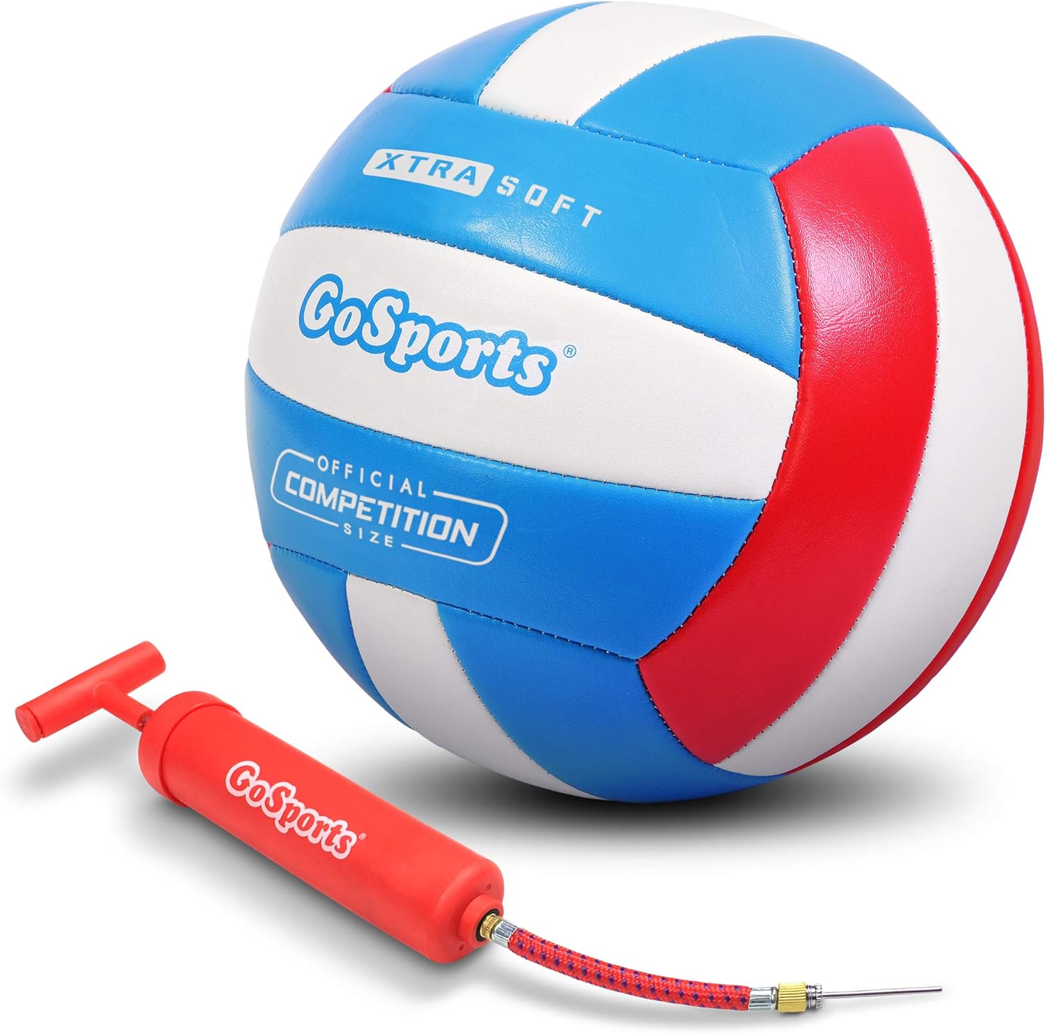 GoSports Soft Touch Recreational Volleyball | Regulation Size for Indoor or Outdoor Play | Includes Ball Pump - Choose Between Single or 6 Pack, Six Pack : Sports & Outdoors