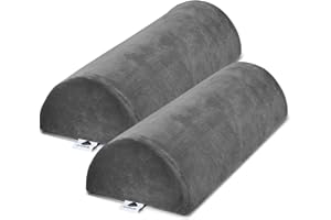 2 Pack Large Half Moon Bolster Pillow for Legs, Knees, Lower Back and Head, Lumbar Support Pillow for Bed, Sleeping | Semi Ro