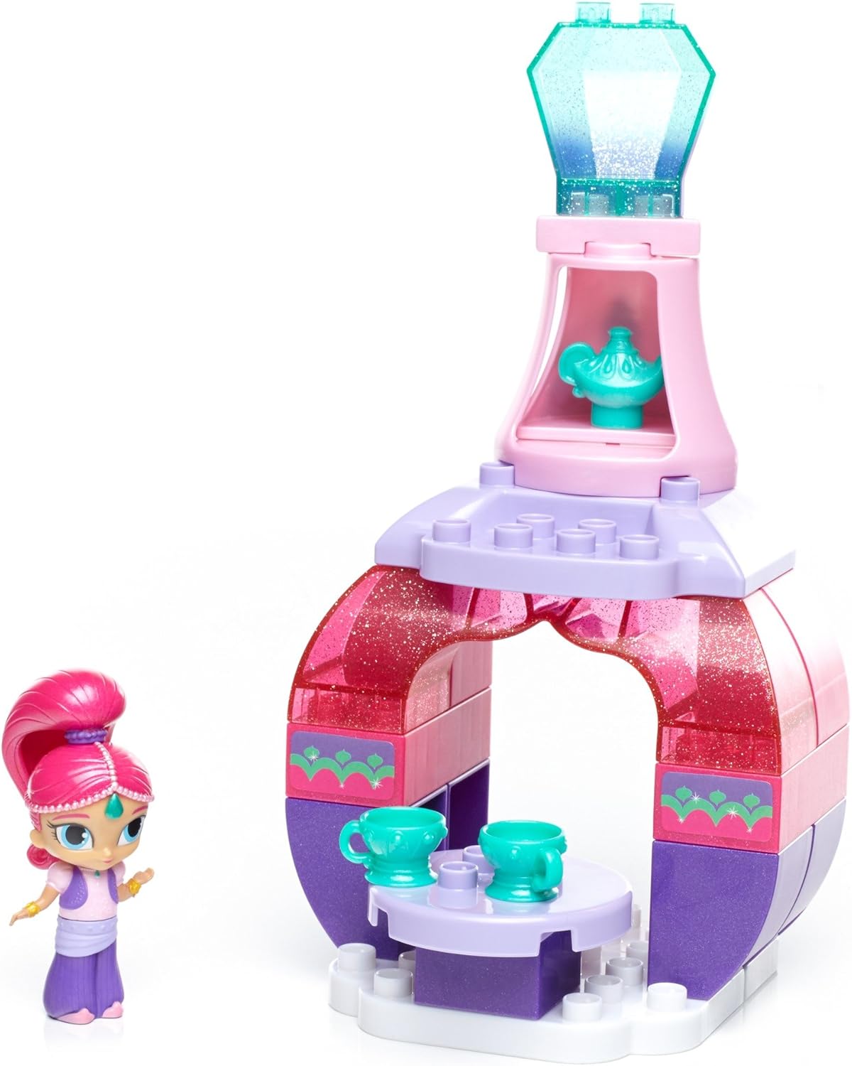 Mega Bloks Shimmer and Shine Genie Palace Bottle Shimmer Tea Party Building Set - Image 4