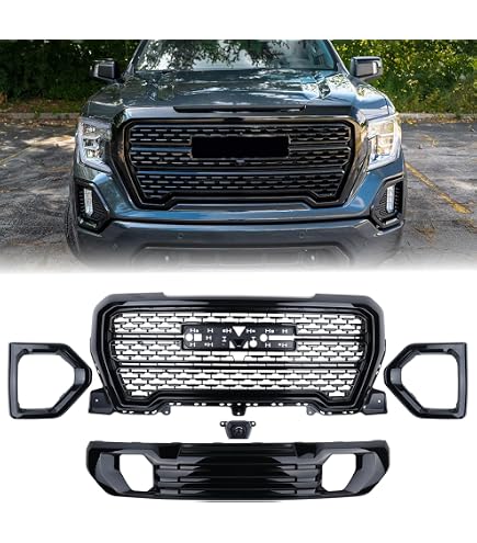 Front Upper Chrome Grille For 2019-2021 GMC Sierra 1500 Denali Style – Direct Replacement