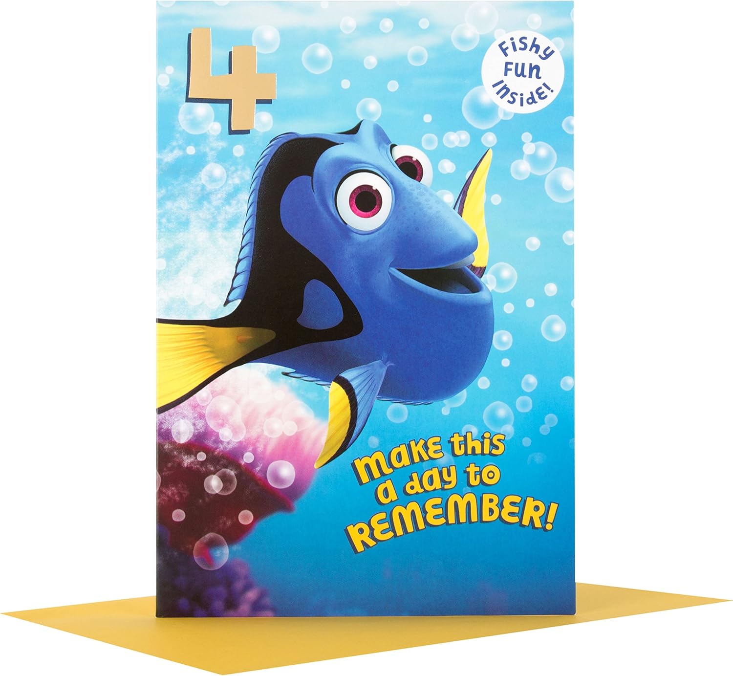 Hallmark Finding Dory 4th Birthday Card 'Colour In' - Medium - Image 4