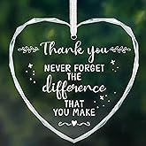 Thank You Gifts for Women Men, Never Forget The Difference You Make Glass Ornament, Appreciation Gifts for Teacher Nurse Coworker Employee Boss Friend, Farewell Gift for Coworkers-A16