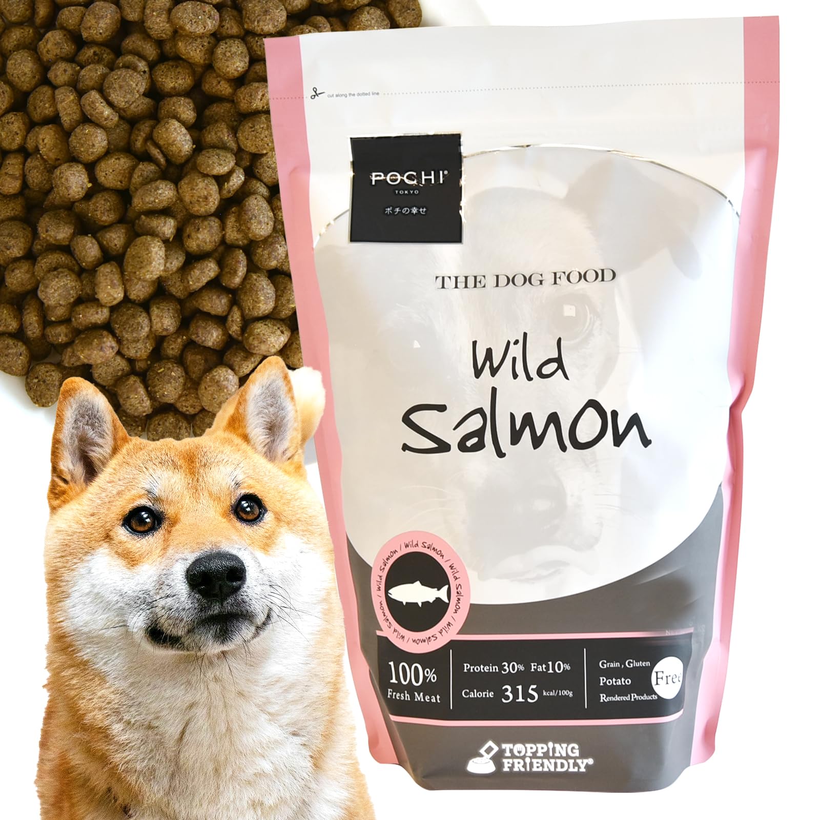 POCHI ザ・ドッグフード ベーシック ワイルドサーモン 1kg 犬の餌 低カロリー 体重管理商品画像