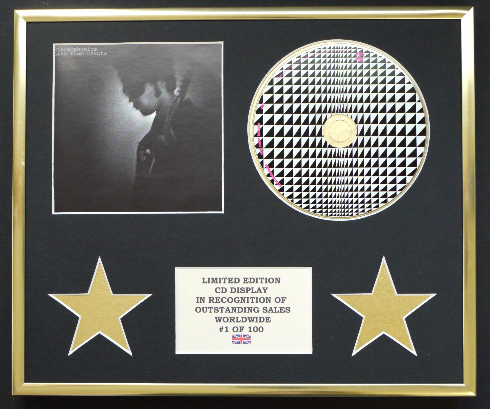 STEREOPHONICS/CD DISPLAY/LIMITED EDITION/COA/LIVE FROM DAKOTA