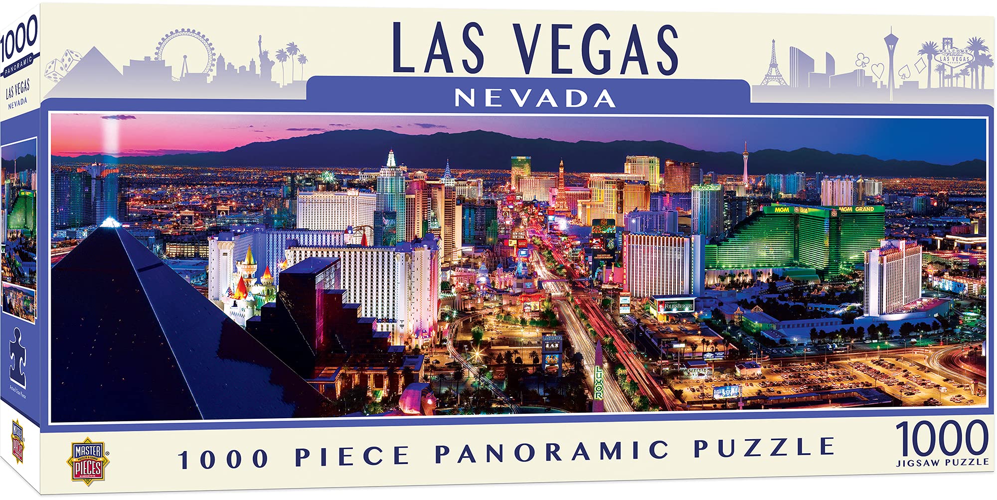 City Panoramics Las Vegas Panoramic 1000 Piece Jigsaw Puzzle