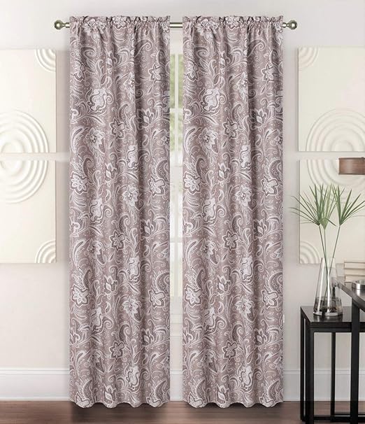 Amazon Com Sapphire Home 2 Rod Pocket Curtain Panels 84 Inches