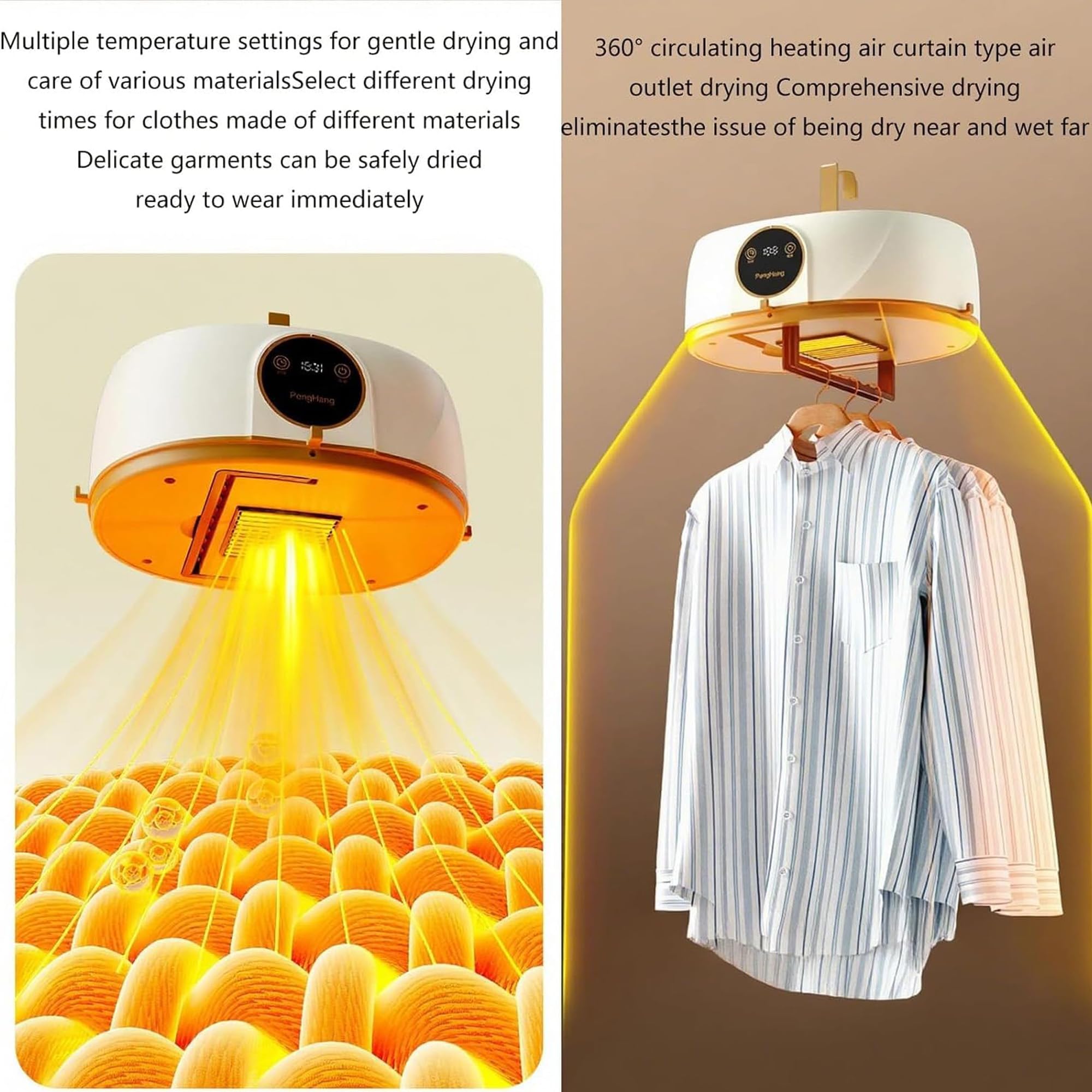 Airinox Automatic Ironing Machine, Automatic Ironing Machine for Home, 2-in-1 Garment Steamer & Folding System with Vertical Steam, Indoor/Outdoor Use (White)