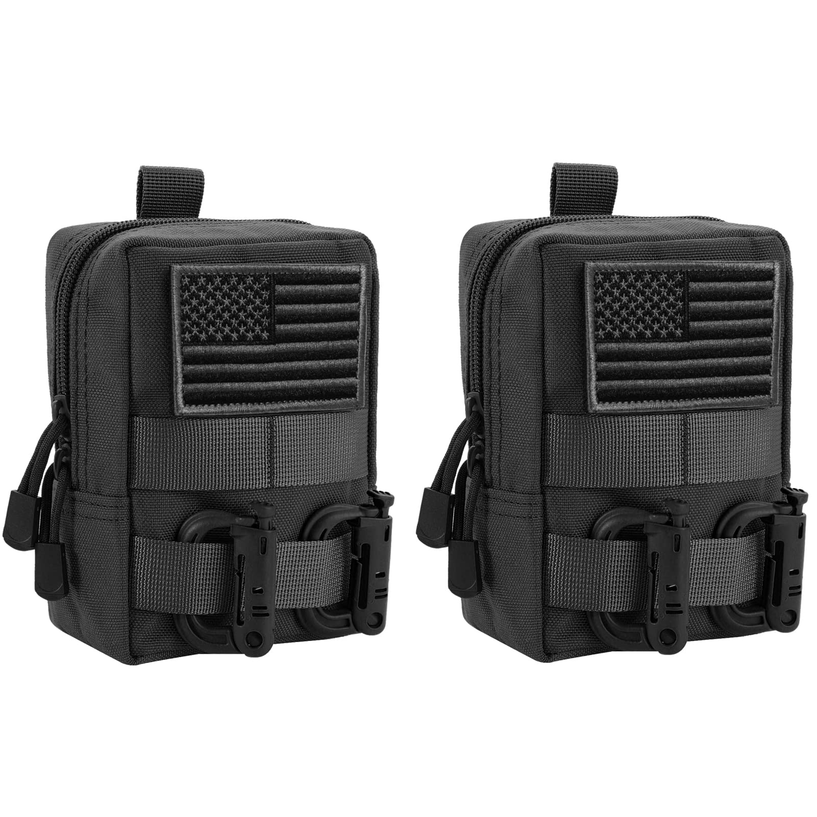 Photo 1 of ***MISSING PARTS***
FRTKK 2 Pack Molle Pouches - Tactical Compact Water-Resistant EDC Pouch Small Utility Pouch Bags (Patch Included) (2 Pack-Black)