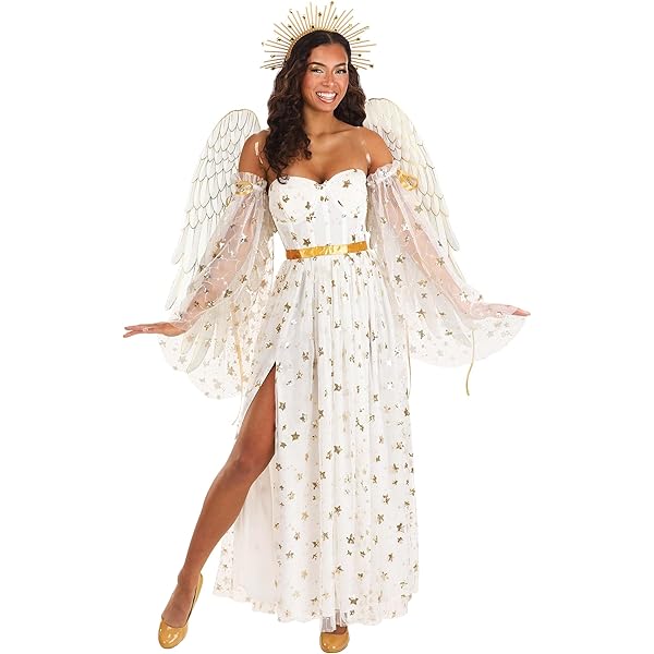 Amazon.com: winying Womens Angel Costume Flare Sleeve Chiffon