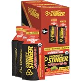 Honey Stinger Organic Strawberry Kiwi Energy Gel, Caffeinated &amp; Gluten Free, for Exercise, Running and Performance, Sports Nutrition for Home &amp; Gym, Pre and Mid Workout, 12 Pack, 13.2 Ounce