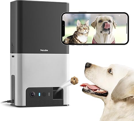 Amazon Com New 2020 Petcube Bites 2 Wi Fi Pet Camera With Treat Dispenser Alexa Built In For Dogs And Cats 1080p Hd Video 160 Full Room View 2 Way Audio Sound Motion Alerts Night Vision Pet