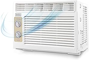 BLACK+DECKER BD05MWT6 Window Air Conditioner 5000 BTU, Cools Up to 150 Square Feet White