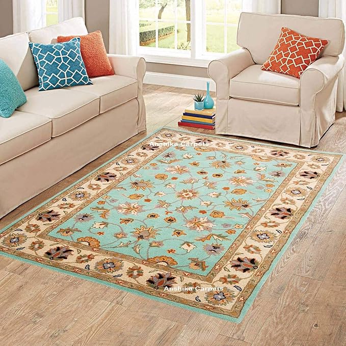 Buy Anshika Carpets Handmade Wool Tuffted Persian Carpet Living for