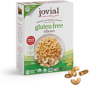 Jovial Whole Grain Brown Rice Elbows Pasta -Whole Grain, 12 Oz, 1 Pack | Made in Italy, Dairy Free, Gluteen Free