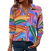 Zeagoo Womens Button Down Shirt Long Sleeve Blouse Business Work Tops Dressy Casual Floral Printed Outfits with Pocket