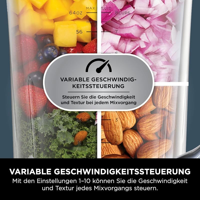 3-in-1 Detect Power Blender Processor Pro, 1200 W, Schwarz