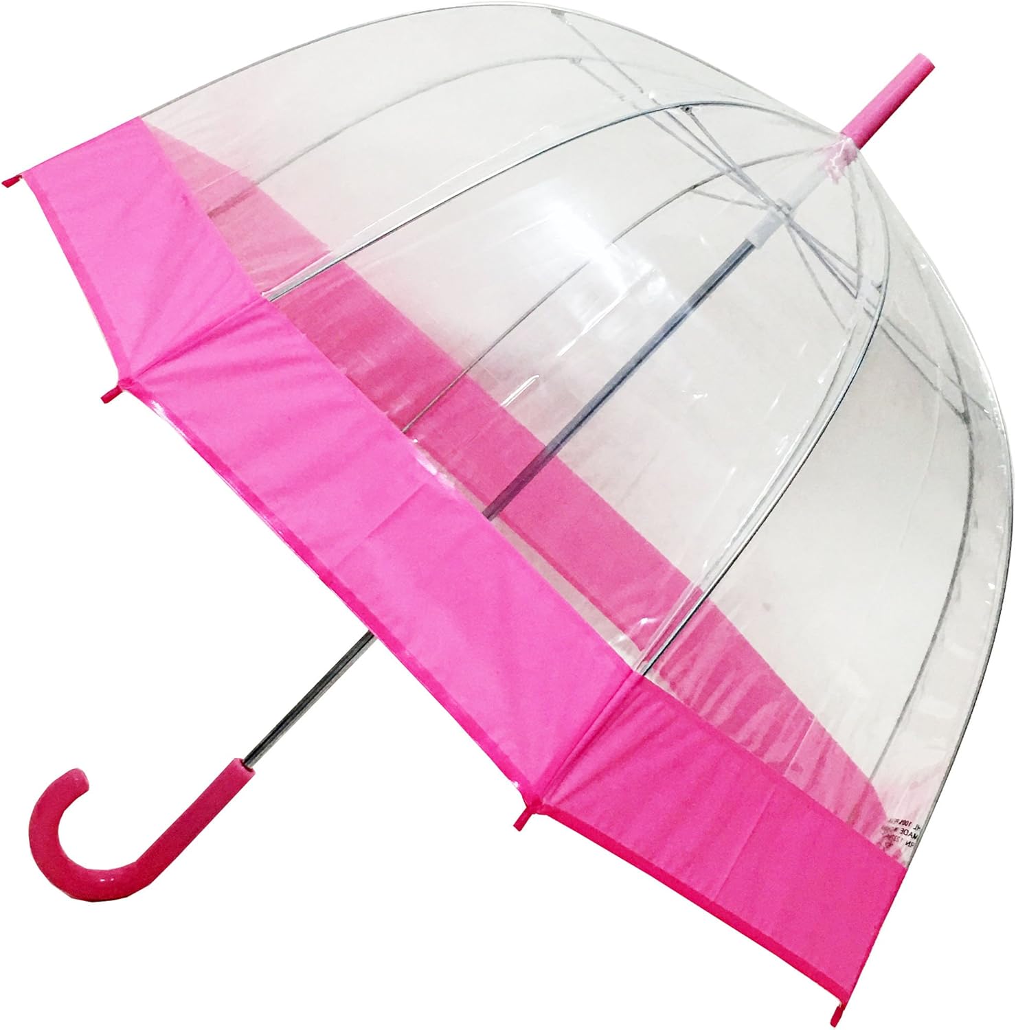 Pink Trim Clear Bubble Umbrella, Transparent Umbrella, Amazon.co.uk