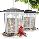 MrCrafts Nature 2 Pcs Haning Bird Feeder for Outdoors, Wild Bird Feeders for Outside, Fits for Cardinals, Unique Bird Watching Gift, Standard White, Large Size(2 Pcs)