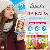 SOL 7pk Womens Lip Balm Set with Beeswax & Vitamin E, Fruit Flavors view 3