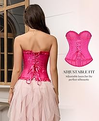 SZIVYSHI Bright Rose Corset Top for Women
