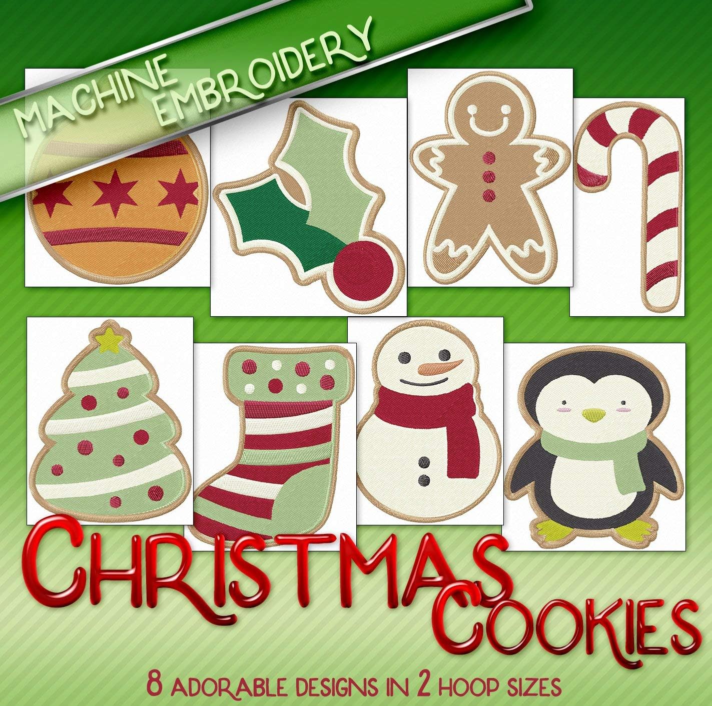 Amazoncom christmas cookies embroidery machine designs on cd