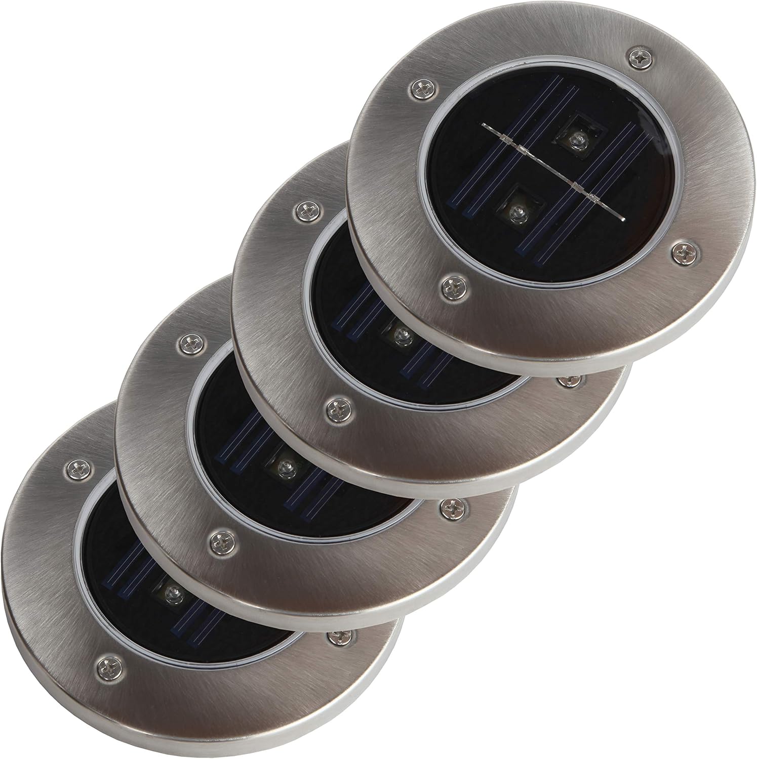 Trenton Gifts Color Changing In-Ground Solar LED Lights | Lighting for Garden, Patio, Yard, Lawn, Path, Walkway, Driveway |Set of 4