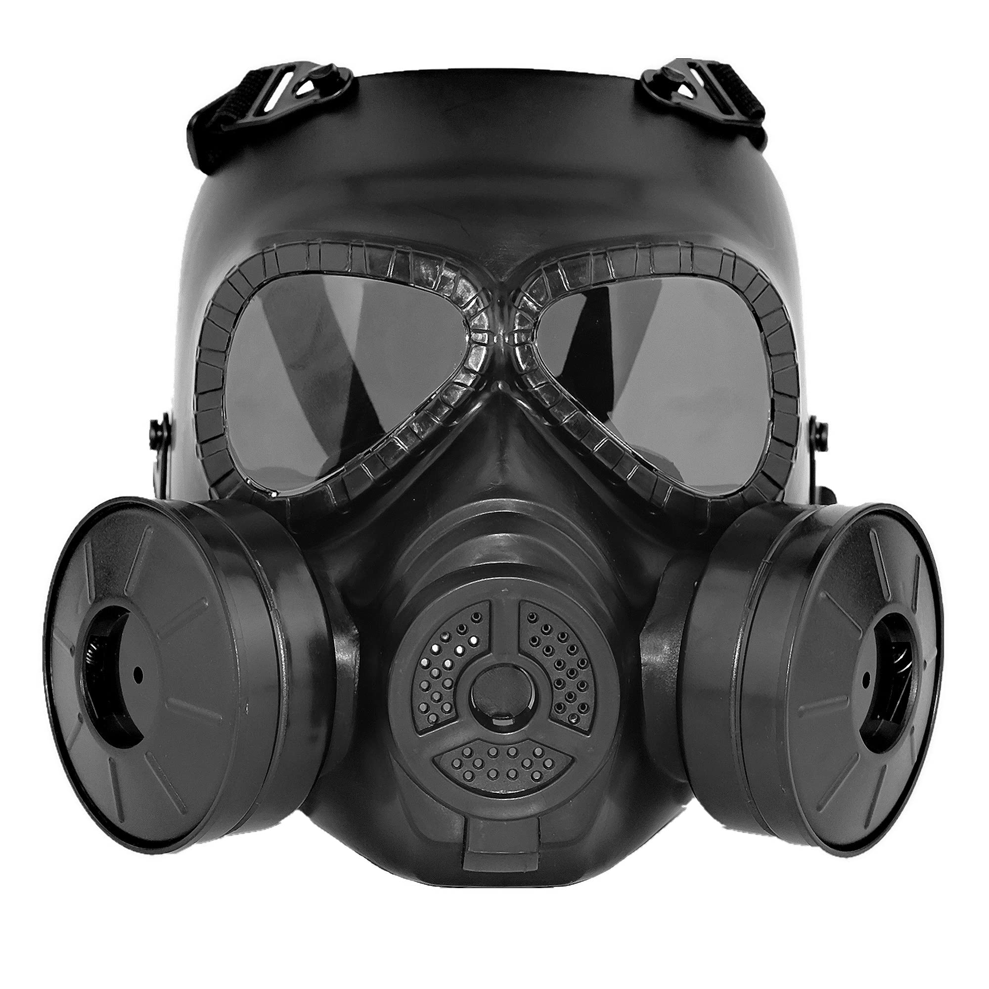 Tactical Paintball Full Face Mask Protection Gear Tactical Mask for Halloween Cosplay Shooting CS Game with Double Turbo Fan