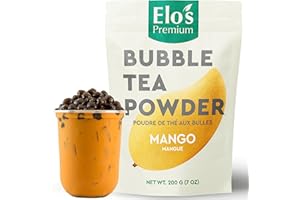 Bubble Tea Powder Kit (200g / 7oz) Mango Flavour| Instant Boba Mix, Ready in 2 Minutes| Authentic Taiwanese Taste, Packed In 