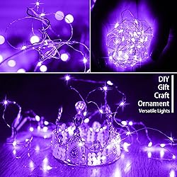 SunKite 16 Packs 20 LED Purple Fairy String Lights