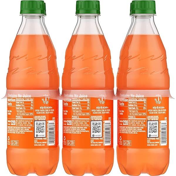 FANTA ORANGE, 16.9 FL OZ, PACK OF 6