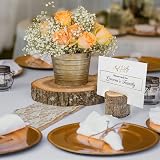 THE TWIDDLERS 50 Wooden Table Card Holders Rustic Pine Stand view 6
