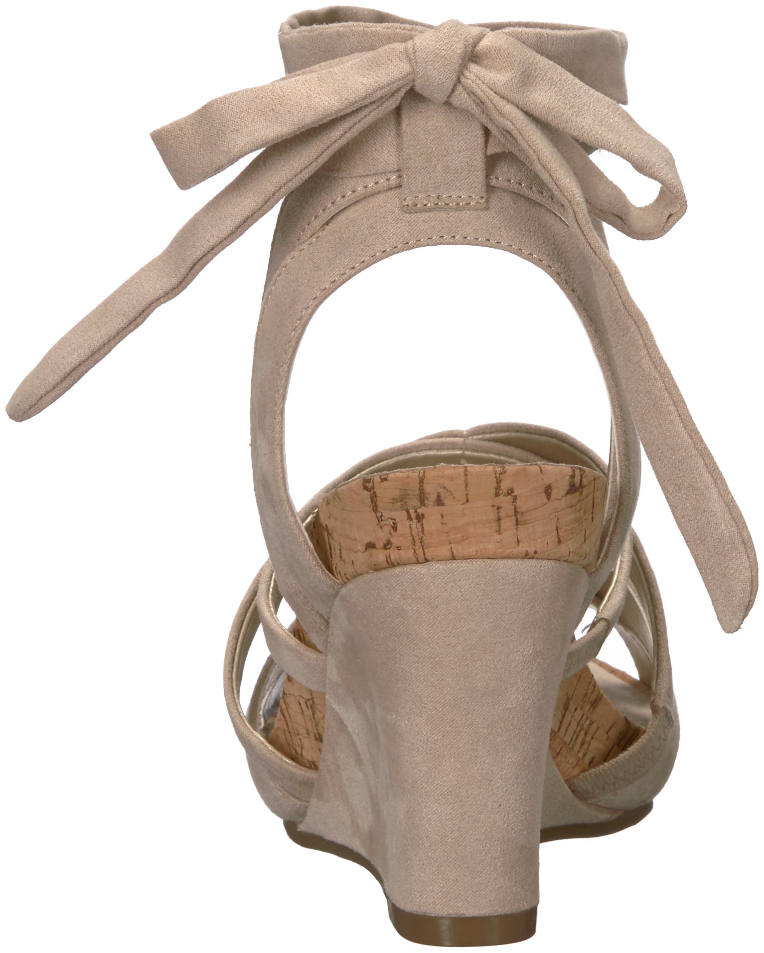 Aerosoles Women's Lilac Plush Wedge Sandal, Bone Fabric, 10.5 M US - Image 3