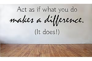 Blinggo Act as if What You do Makes a Difference Removable Vinyl Wall Decal Home Décor