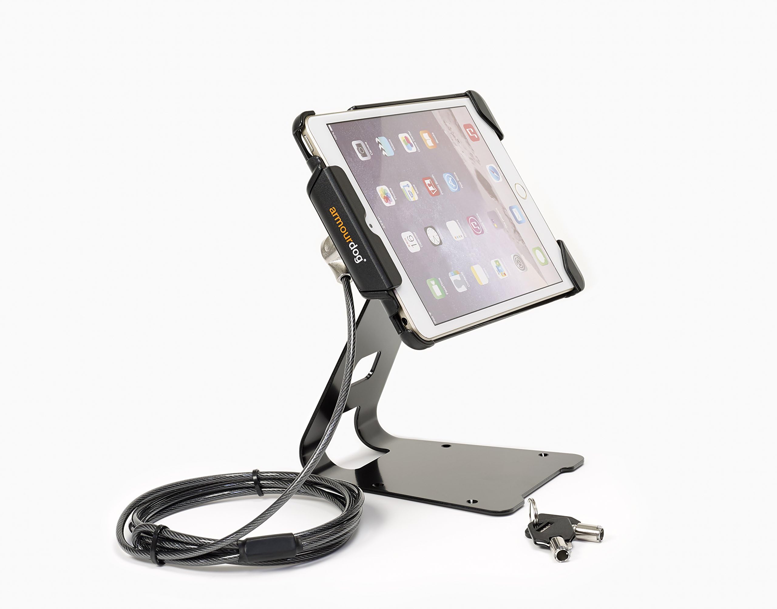 armourdog® swivel and tilt security mount/stand for Apple iPad Mini. Comes with security lock and cable