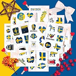 BulbaCraft Swedish Stickers for Water Bottle and