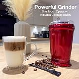 Andrew James Electric Grinder 150W Bean Nut Spice 70g Basin Red view 2